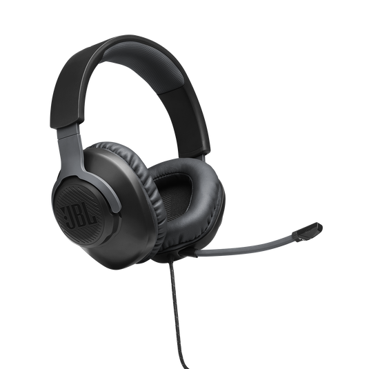 JBL Quantum 100 | 着脱可能マイク付オーバーイヤーゲーミングヘッドセット